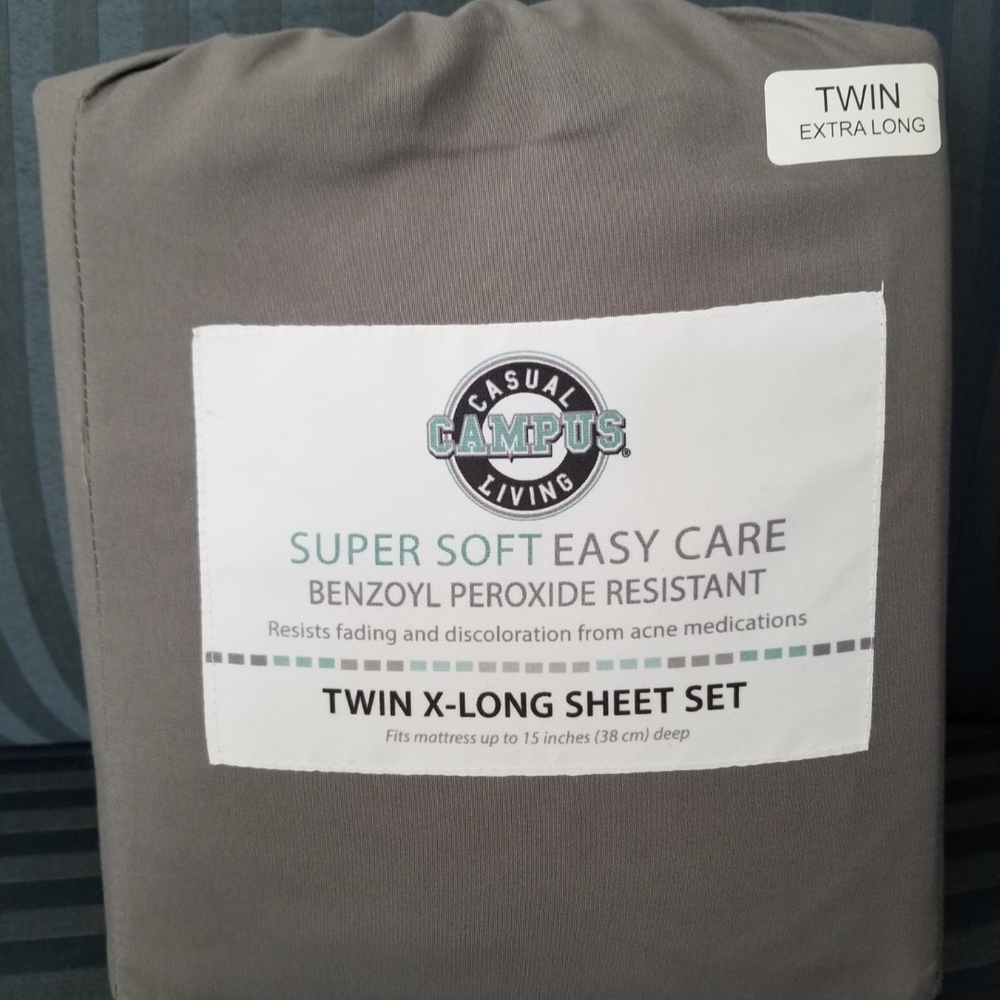 Gray Twin XL Sheet Set